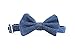 Funky Berries Denim Nylon Leash with Padded Handle and Matching Bow Tie Dog Collar Set Including Pet ID Tag Bone Shaped. Adjustable Collar for Medium Dog by