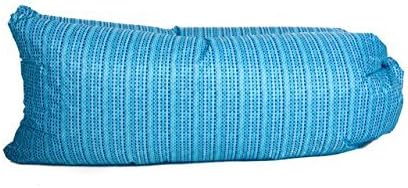 Hangout Lounger inflatable lounge chair, air lounger perfect for the beach, camping, concerts hiking or any outdoors activities, inflatable couch, air couch, blow up couch blue (tile)