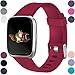 Wepro Band Compatible with Fitbit Versa 2 Bands for Women Men, Soft Band Compatible with Fitbit Versa Bands, Sport Waterproof Breathable Replacement Wristbands Strap for Versa Lite, Small, Red