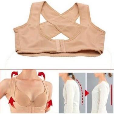 OPCC Lady Chest Breast Support Belt Band Posture Corrector Brace Body Sculpting Strap Back Shoulder Vest X Type (L) by OPCC