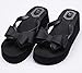 FINEJO Ladies Beach Sandals Summer Knotbow Shoes Flat Wedge Flip Flops