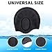 QXQY Swimming Cap for Long Hair,Silicone Swim Cap Cover Ears for Women Men with Nose Clip and Ear Plugs (Black)