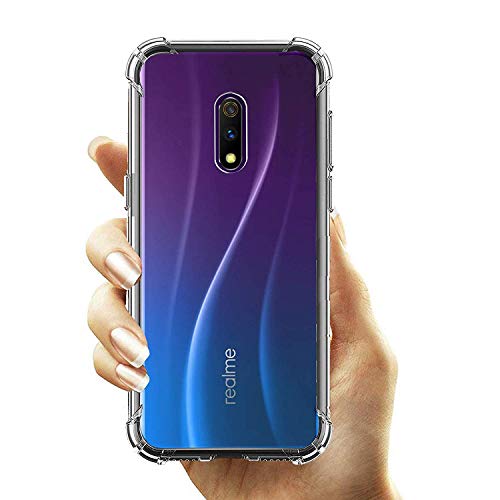 Realme X Bumper Transparent Cover Case Shockproof and Waterproof (Corner Protection with Air Cushion Technology)