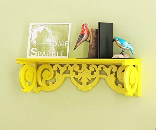 Home Sparkle Sh754 Wall Shelf (Lacquer Finish, Yellow)