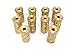 COLIBROX 10 Pack Swimming Pool Brass Deck Anchor for Pool Cover Screw in Type for Concrete Decks