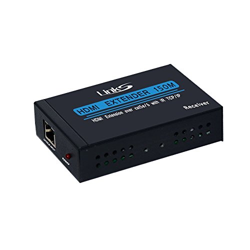 LinkS HDMI Receiver, 492FT HDMI Receiver Box Extender Over CAT5e/ CAT6 Ethernet Cable (up to 150M, Receiver)
