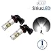 SiriusLED Extremely Bright 2835 Chipset Projection 1400 Lumen LED Fog Light Bulb Pure White Size H10 9145 9040 Pack of 2