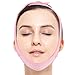 Facial Lifting Strap, V Line Mask Neck Double Chin Belt Skin Care Chin Lifting Firming Wrap(Pink)
