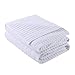 Comfort Spaces Kienna Quilt Set- Double Sided Stitching Design Summer Blanket, Lightweight, Soft, All Season Bedding Layer, Matching Sham, White, Coverlet King (104