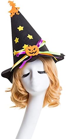 ASeir Halloween Hat Fashion Masquerade Witch Hat Parties Carnivals Party Decorative (Black)