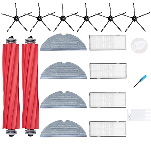 Loveco Ersatz-Set für Roborock S7 S7 Plus S7 MaxV S7 MaxV Ultra S7 Pro Ultra Staubsauger Roboter, 4 Filter, 6 Seitenbürsten, 4 Wischtücher, 1 Hauptbürste thumbnail 1