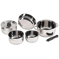 Stansport Premium Quality Stainless Steel 7 piece Deluxe Family Cookset