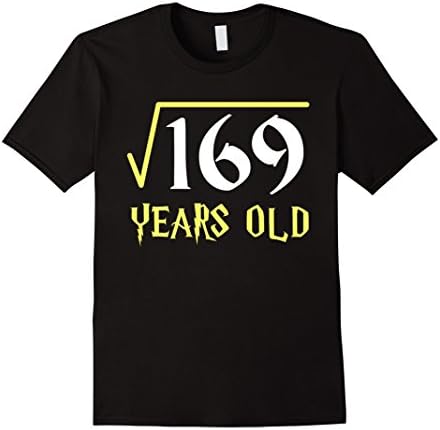 Men's Square Root of 169 13 Years Old 13th Birthday T-Shirt Small Black