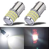 iBrightstar Newest 9-30V Super Bright Low Power 1156 1141 1003 BA15S LED Bulbs with Projector replacement for Back Up Reverse Lights,Brake Lights,Tail Lights,Rv lights,Xenon White