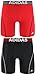 adidas Men's Sport Performance Mesh Midway Underwear (2-Pack), Black/Real Red Real Red/Black, LARGE