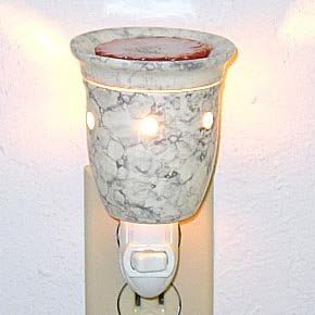Plug-In Tart Burner - Ivory Marble