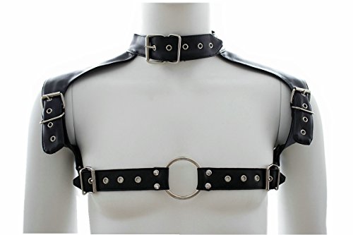 Anncy Men'S Pu Leather Male Chest H Bulldog Harness 4 Straps Club Wear Costumes (7707354778762)