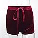 Daxin Womens Winter Velvet Soft Stretchy Shorts Clubwear High Waist Drawstring Hot Pants