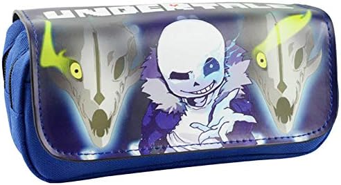 Happy Banana Pencil Case Undertale Printed Caricature Double Sign Large Pencil Case Student Pencil Bag with Zip Writing Paper Pencil Case 20 x 9 x 6.5 cm (Multi-Colour) b