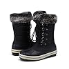 VEPOSE-Womens-Waterproof-Snow-Boots-Mid-Calf-Lace-Up-Fur-Shoes
