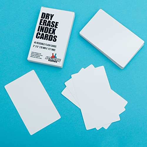 Dry Erase Index Cards 45pcs Laminated Cards Blank w/Box Reusable Dry Erase Note Cards for