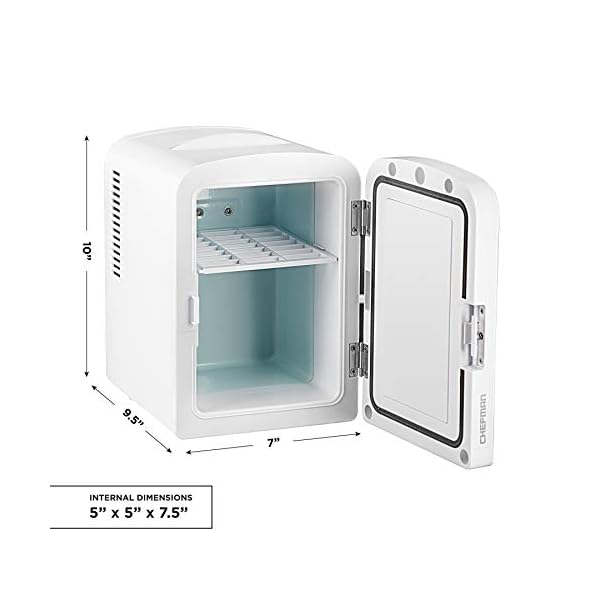 Chefman Mini Heladera 4 Lts Para Maquillaje C/ Espejo - Imagen 8