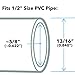 FORMUFIT 1/2” 90 Degree Elbow Furniture Grade PVC Fitting in White, Made in USA, UV-Resistant, Impact-Proof, 0.840” Actual Socket Diameter (Pack of 10) - F01290E-WH-10