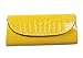Bundle Monster Womens Envelope Evening Patent Croc Skin Embossed Clutch - YELLOW