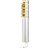 SHEGLAM Straightener Brush 3D Ionic Hair Straightening Brush with 24K Gold Heated Comb, Anti-Scald Design, 60s Fast Heat-Up, Auto-Off, Frizz Control, Sleek & Smooth Styling