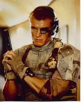 Photographs - Dolph Lundgren 8x10 Photo with Gun Universal Soldier