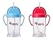 Zoli Baby Bot XL Straw Sippy Cup 9 oz - 2 Pack, Blue/Pink