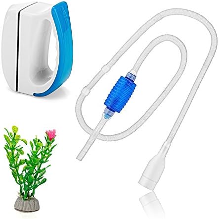 SUPOLOGY Magnetic Cleaner Floating Clean Brush for Aquarium Fish Tank Water Changing Siphon Vacuum Pump Gravel Cleaner