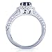 Vintage Sapphire & Diamond Engagement Ring 1 Carat (ctw) in 14k White Gold