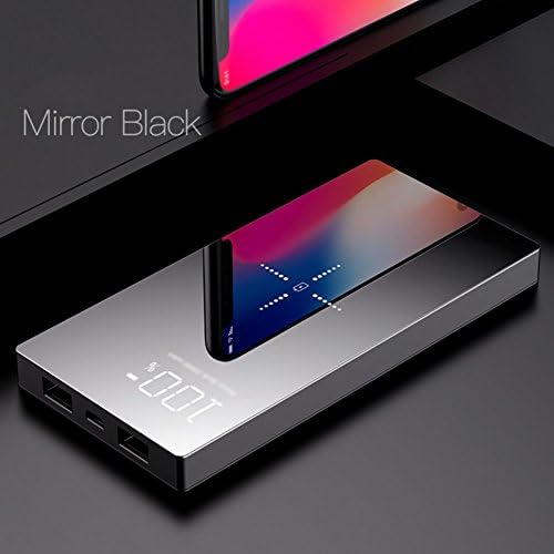 XXCCL Power Bank, Iphonex, Fast Charge Intelligent, Wireless Charging Treasure, Samsung Glass 20000Mah, Durable Mini, Universal Portable, Mobile Power,Black