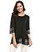 Soteer Womens Casual 3 4 Sleeve Loose Fitting Blouse Cute Lace Babydoll Tops T shirts