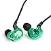 KZ ZSR in-Ear Headphones Earphone HiFi Stereo Deep Bass Earbuds with 0.75mm 2 Pins Detachable Cable Noise Isolating Headset with Hybrid Driver for Running, Jogging, Walking (Green Without Mic)