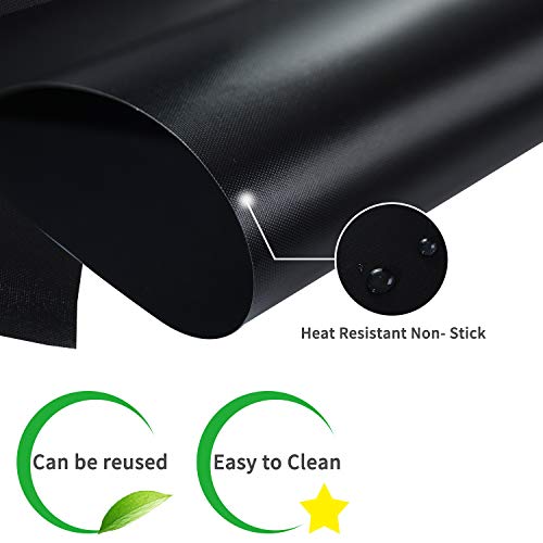 bemece Non-Stick Grill Mats, BBQ Cooking Mats Use on Gas &Charcoal Grill