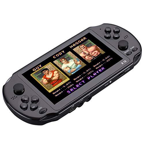Basde Handheld Game Console Kids Adults, Mini Arcade Game Retro Machines for Kids with 3000 Classic Video Games Home Travel Portable Gaming System Childrens Tiny Toys Digital (Black)