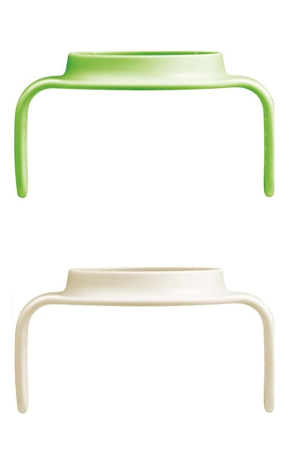 MAM Hold My Cup Day & Night, with Handles That Glow in The Dark, Handles Compatible with All Cups, Non-Slip and Ergonomic, 4+ Months, Green and Neutral,ZEDMM243N