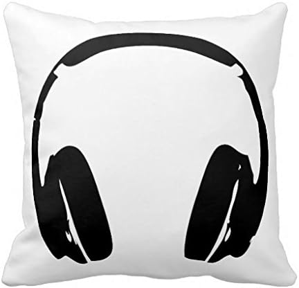Hip Hop Headphones Decor Throw Pillow Case