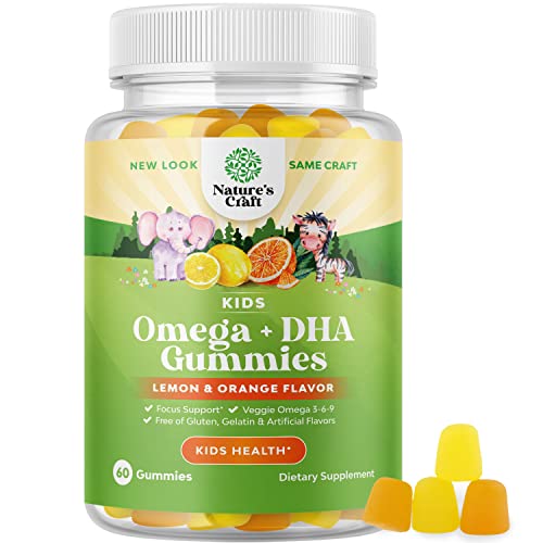 Omega 3 Gummies for Kids, Tasty & Delicious Perfect DHA Omega 3,6,9