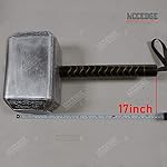 KCCEDGE-BEST-CUTLERY-SOURCE-Avengers-Endgame-17-Inch-Large-Adult-Size-Thors-Hammer-PU-Foam-Thunder-Hammer-Toy-Collectors-Cosplay-Prop-Fancy-Replica-Weapon-Silver-Grey