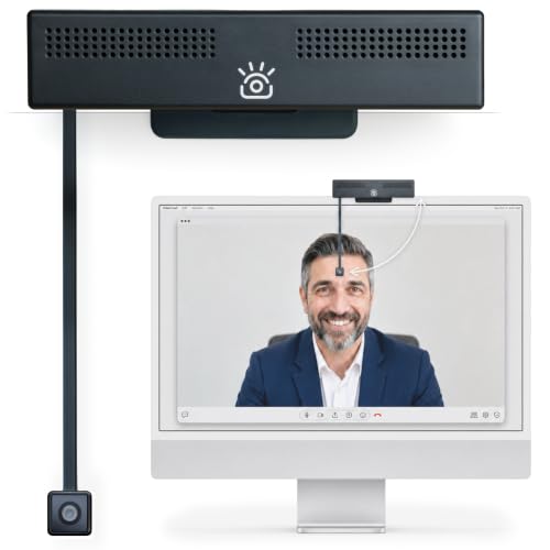 iContact Camera Pro 4K HD Webcam, Eye Contact Camera, Zoom Certified | Noise Cancelling Mic, Plug and Play USB for Mac & PC, Works with Zoom, Teams, Meet, and Video Calls