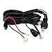 Senlips Light Bar Universal Wiring Harness, 10ft 12V 40A Wiring Harness Kit, Relay ON/OFF Mouse Switch for Off Road Led Bar Driving Fog Lamp within 300watt(1 lead)