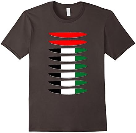 Mens Flag The Uae gifts torn tshirts 3XL Asphalt