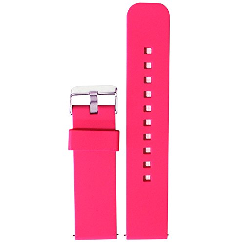 22mm Replacement Silicone Watch Straps Bands for Pebble Time/Samsung Gear S3/Asus Zenwatch/LG G Watch (Pink)