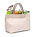 Ziqi 100% Canvas Bags Reusable Washable Tote Bag Perfect for Crafting Decorating Eco Friendly Large Foldable Heavy Duty Grocery Shopping (beige)