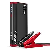 Audew Heavy Duty Jump Starter, Portable Car Jumper, Battery Booster 500A, Battery Jumper with Aluminum Alloy Shell & Upgraded Smart Jump Cable (Up to 5L Gas or 3L Diesel Engine)