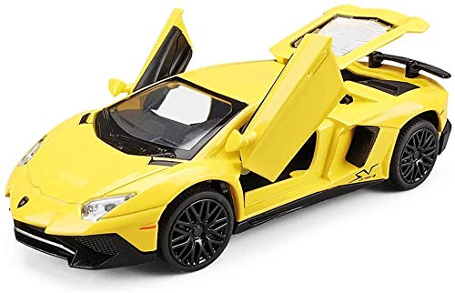TZSMCMX Alloy Simulation Car Model Gift Three Door Children's Pull Back Toy Car, LP750-4 1,32 Scale 