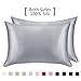 YANIBEST Pillow Cases 2 Pack 100% Mulberry Silk Pillowcase for Hair and Skin with Hidden Zipper (Queen Pillowcase Set of 2, Grey)